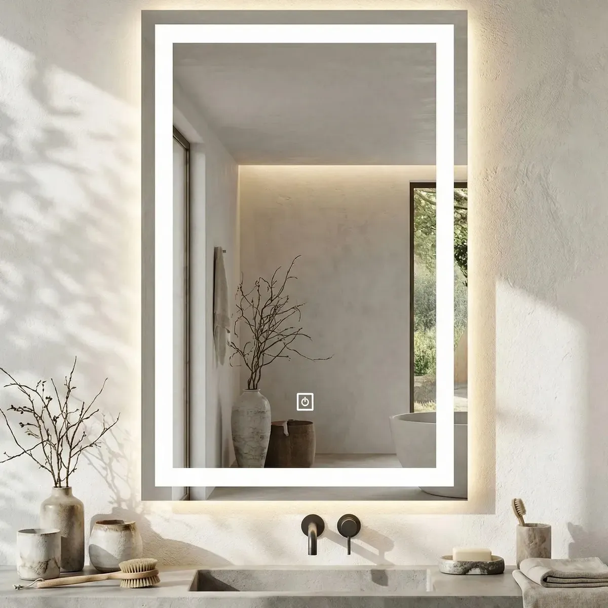Espejo Luz Led Táctil Tocador