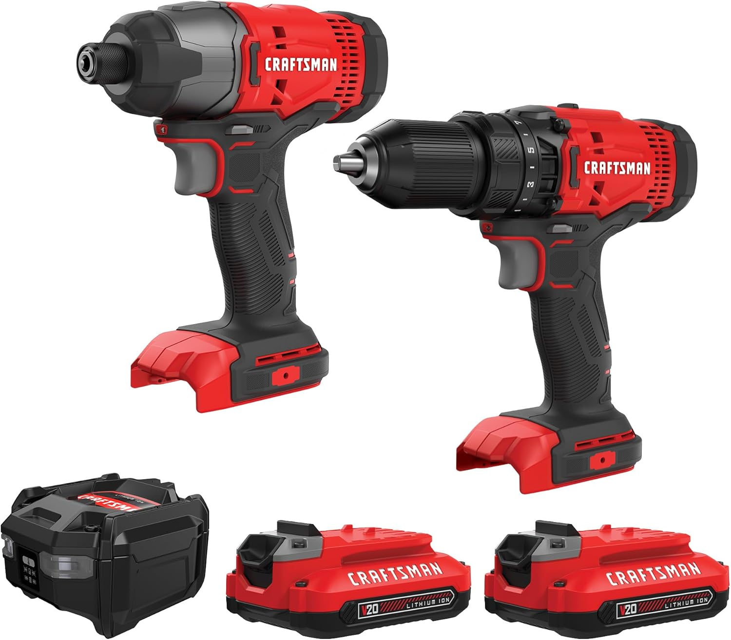 CRAFTSMAN Kit Taladro Inalámbrico y Atornillador de Impacto