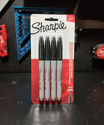 Sharpie Marcadores Permanentes Punta Fina Negro 4 Piezas