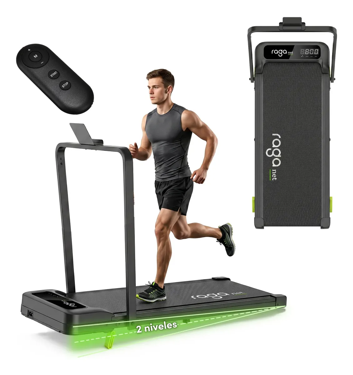 Caminadora Eléctrica Plegable Control Remoto 1.5hp