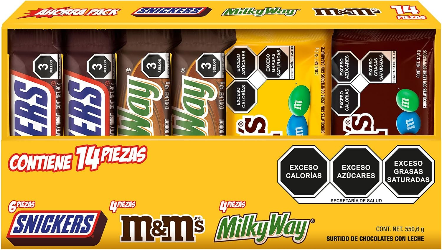 Mix Snickers Milky Way y M&M’s Surtido 14 Piezas