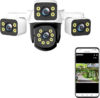 Camaras de Seguridad Inalambrica con 3 Lentes