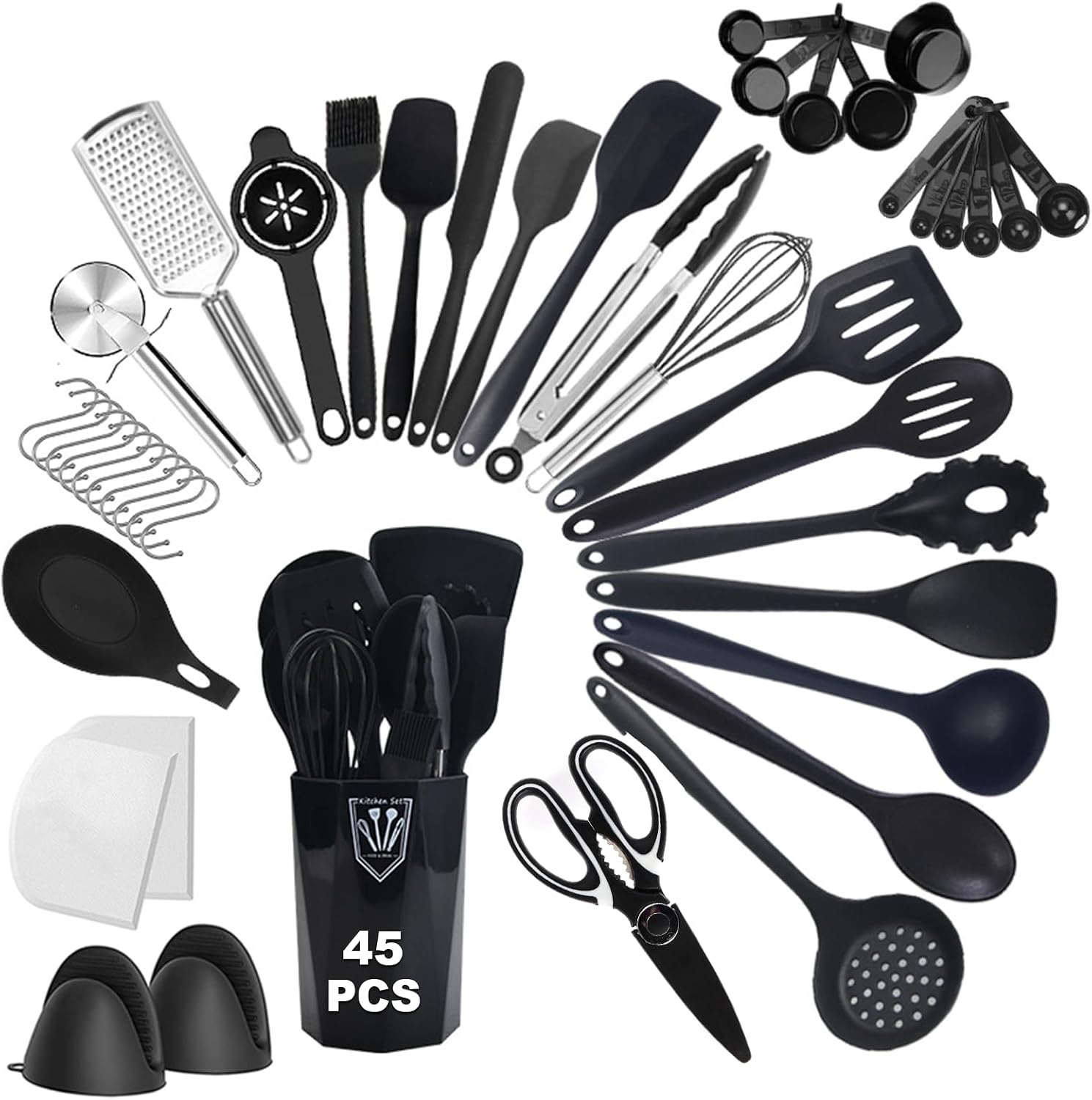 45 Pcs Juego de Utensilios de Cocina