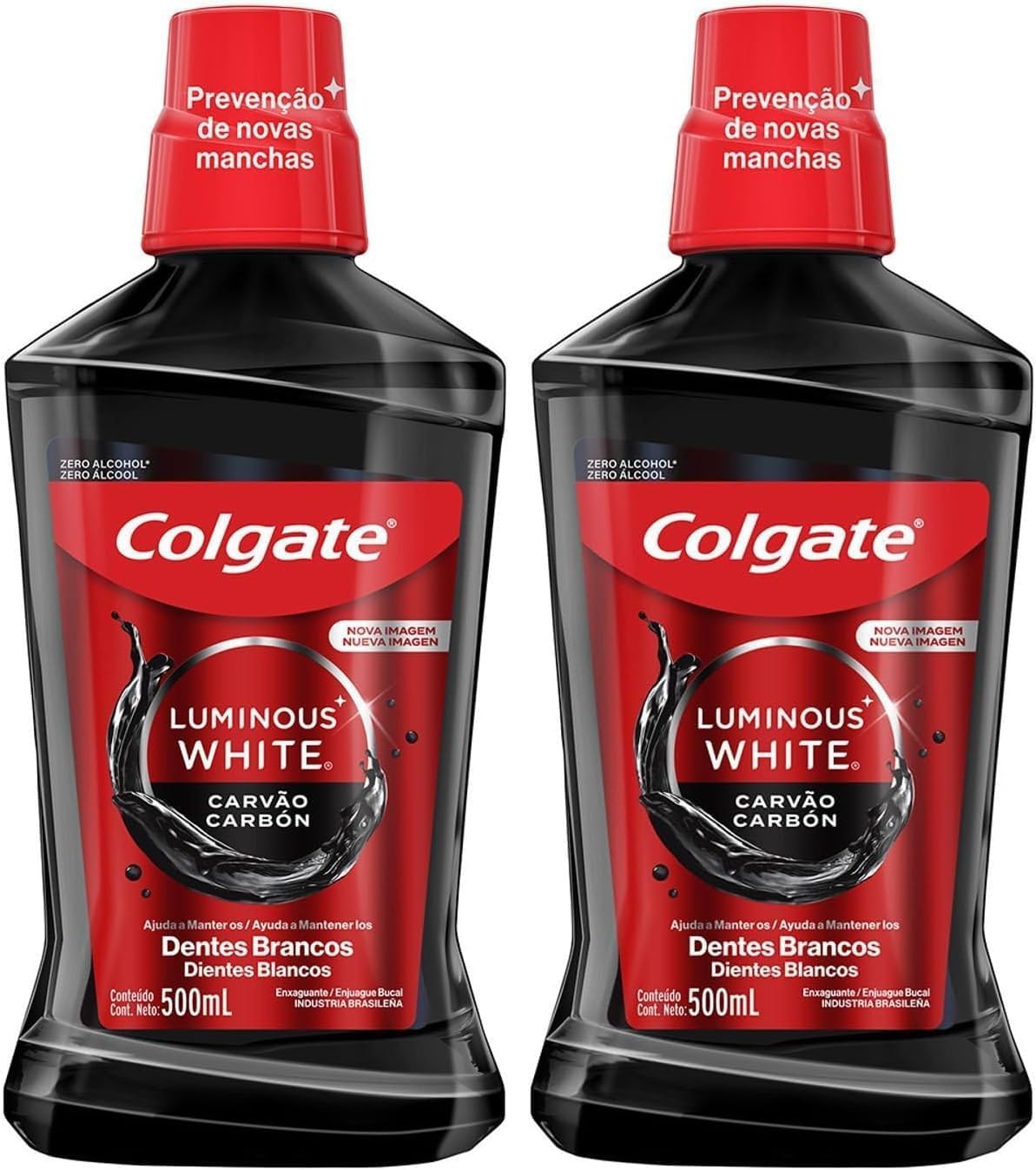 Colgate Enjuague Bucal Luminous White Charcoal 500ml